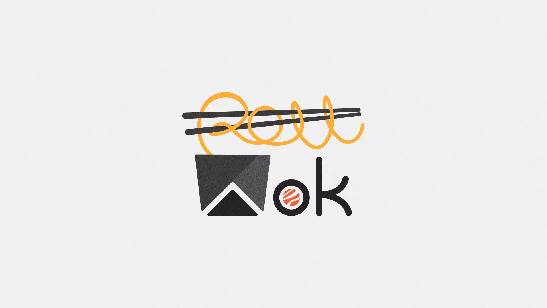 Разработка логотипа суши-бара «Roll Wok Club» в Верещагино